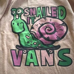 Snailed it! 🐌🛹Vans Pink Cotton Tee